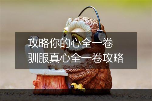 攻略你的心全一卷　驯服真心全一卷攻略