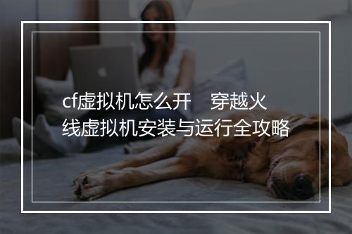 cf虚拟机怎么开　穿越火线虚拟机安装与运行全攻略